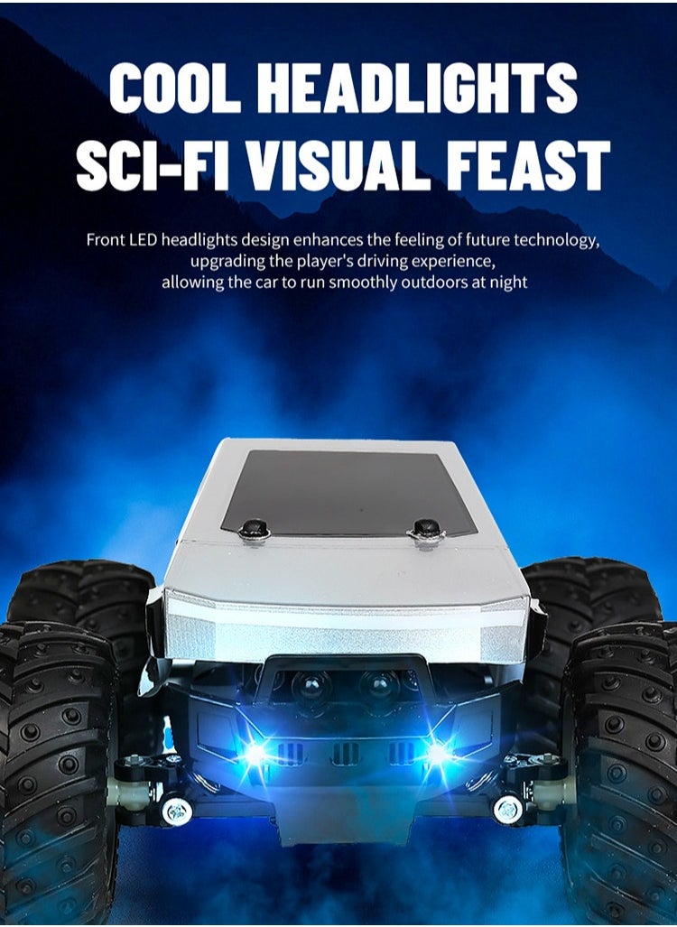 Tesla Pickup Remote Control Car , Rechargeable RC Trucks with Head Lights,2.4GHz RC Car Vehicle for boys kids adults