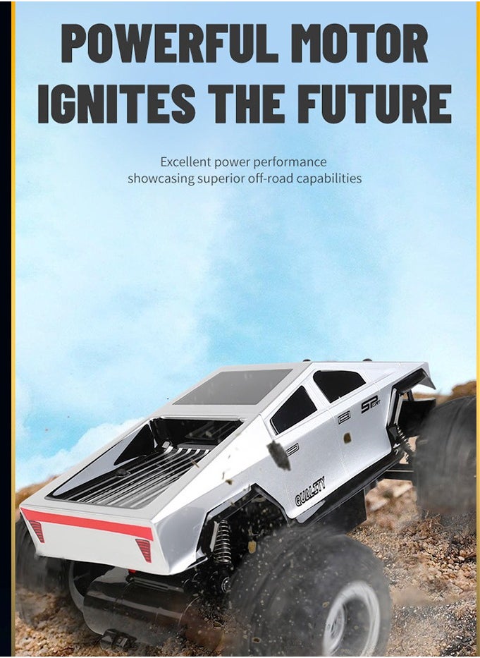 Tesla Pickup Remote Control Car , Rechargeable RC Trucks with Head Lights,2.4GHz RC Car Vehicle for boys kids adults