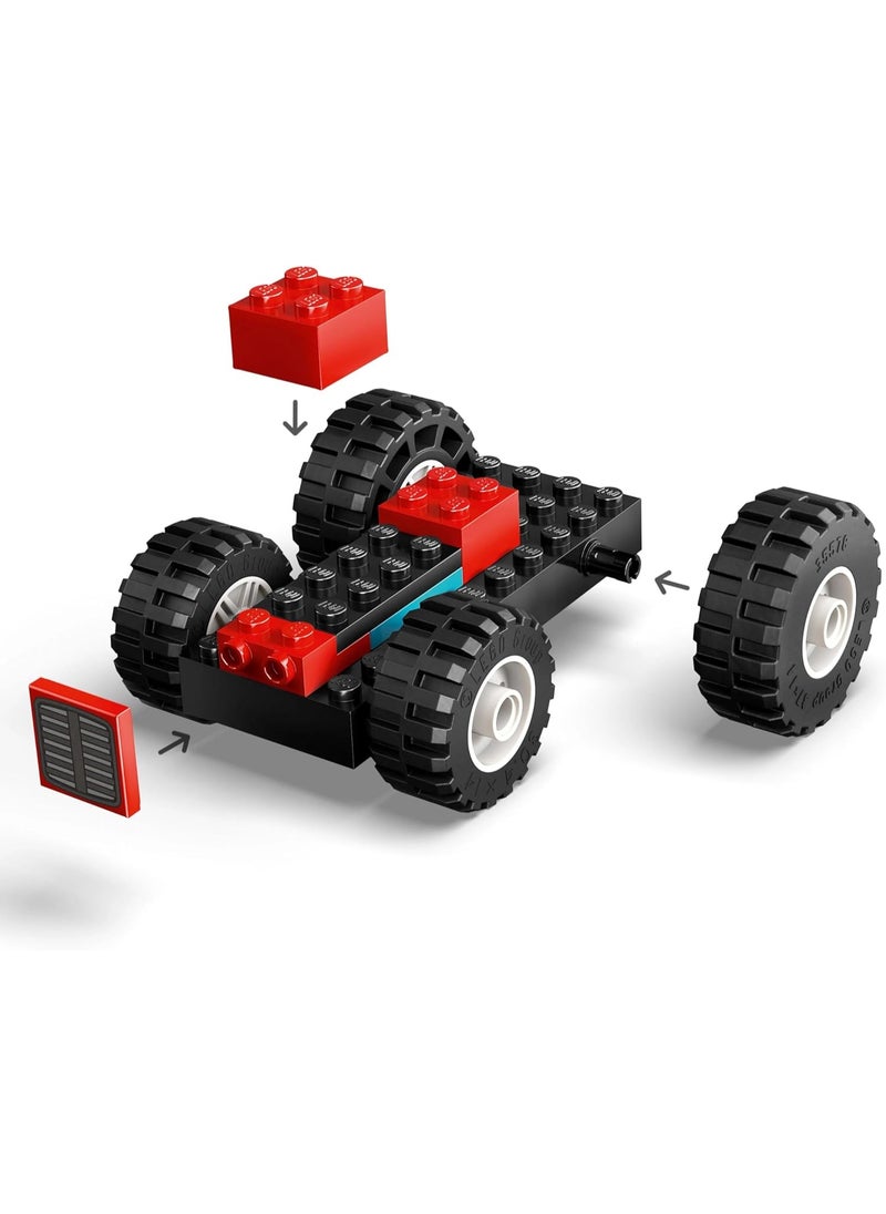 LEGO Red Farm Tractor With Trailer And Sheep Building Toy Set 60461