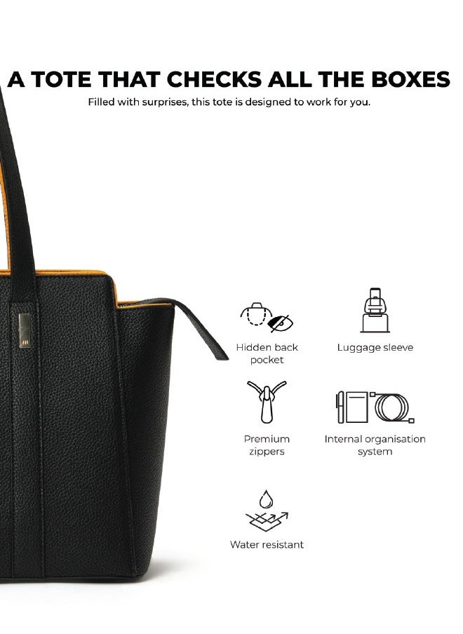 MOKOBARA The Sunflower Tote Bag | Lightweight for Daily use and Work with Luggage Sleeve and 14