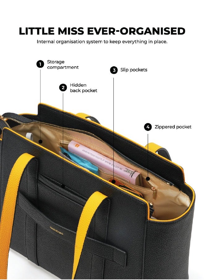 MOKOBARA The Sunflower Tote Bag | Lightweight for Daily use and Work with Luggage Sleeve and 14