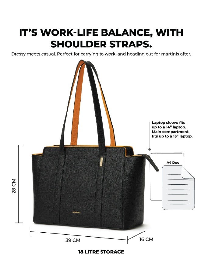 MOKOBARA The Sunflower Tote Bag | Lightweight for Daily use and Work with Luggage Sleeve and 14