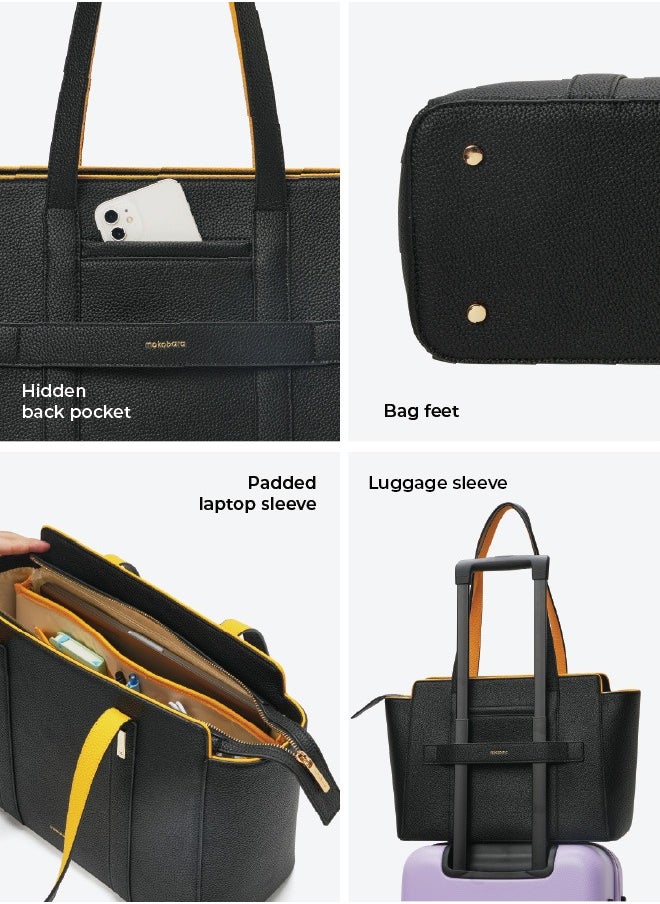 MOKOBARA The Sunflower Tote Bag | Lightweight for Daily use and Work with Luggage Sleeve and 14