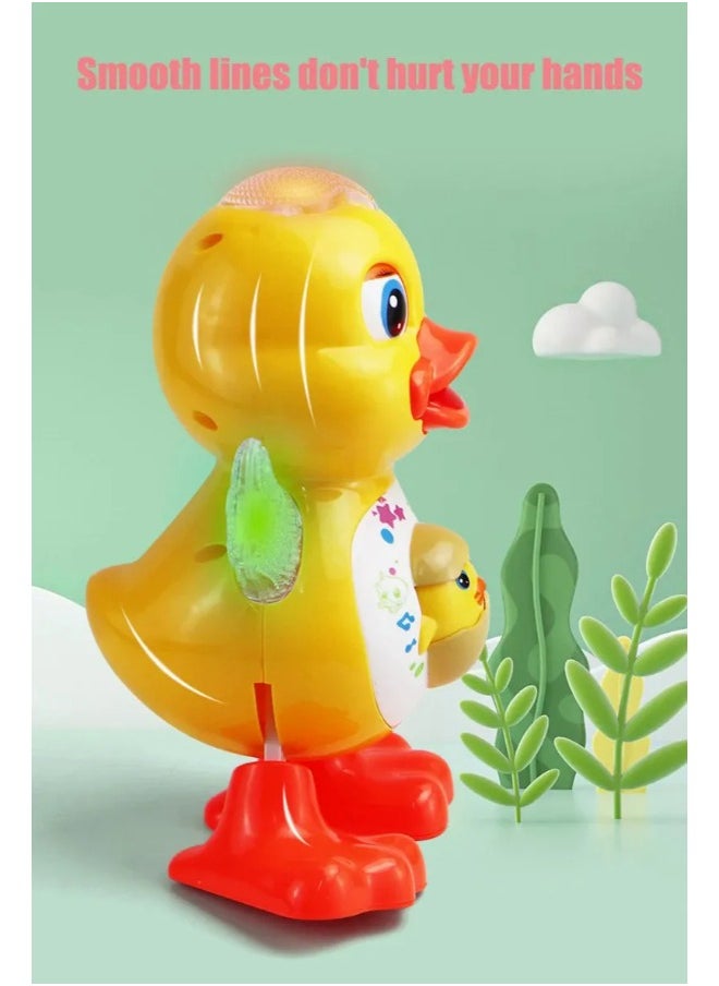 Electric Dancing Duck Toy for Kids – Flashing Lights, Music, Eye Blink & Body Shake – Educational Musical Toy