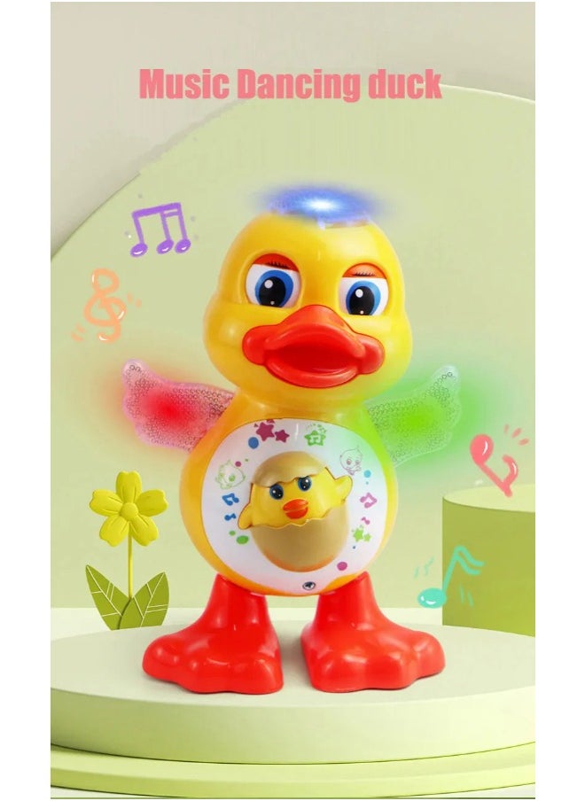 Electric Dancing Duck Toy for Kids – Flashing Lights, Music, Eye Blink & Body Shake – Educational Musical Toy