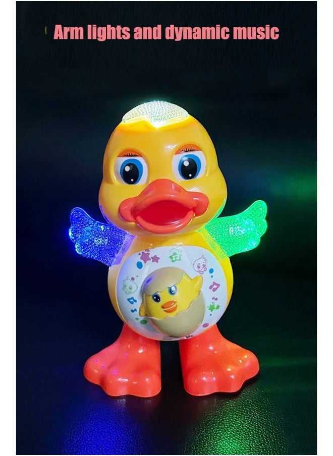 Electric Dancing Duck Toy for Kids – Flashing Lights, Music, Eye Blink & Body Shake – Educational Musical Toy