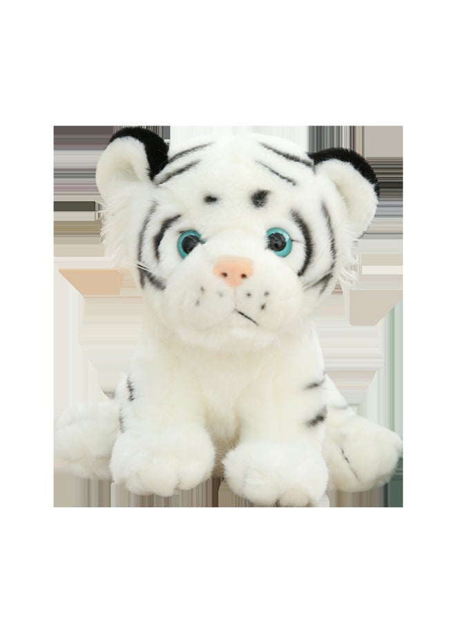 Tiger Doll Plush Toy Cute Siberian Tiger Doll White Tiger Rag Doll Children's Girl Super Cute Male-Specifications:Large Seat Height 22cm-Color:Yellow
