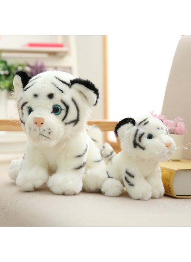 Tiger Doll Plush Toy Cute Siberian Tiger Doll White Tiger Rag Doll Children's Girl Super Cute Male-Specifications:Large Seat Height 22cm-Color:Yellow