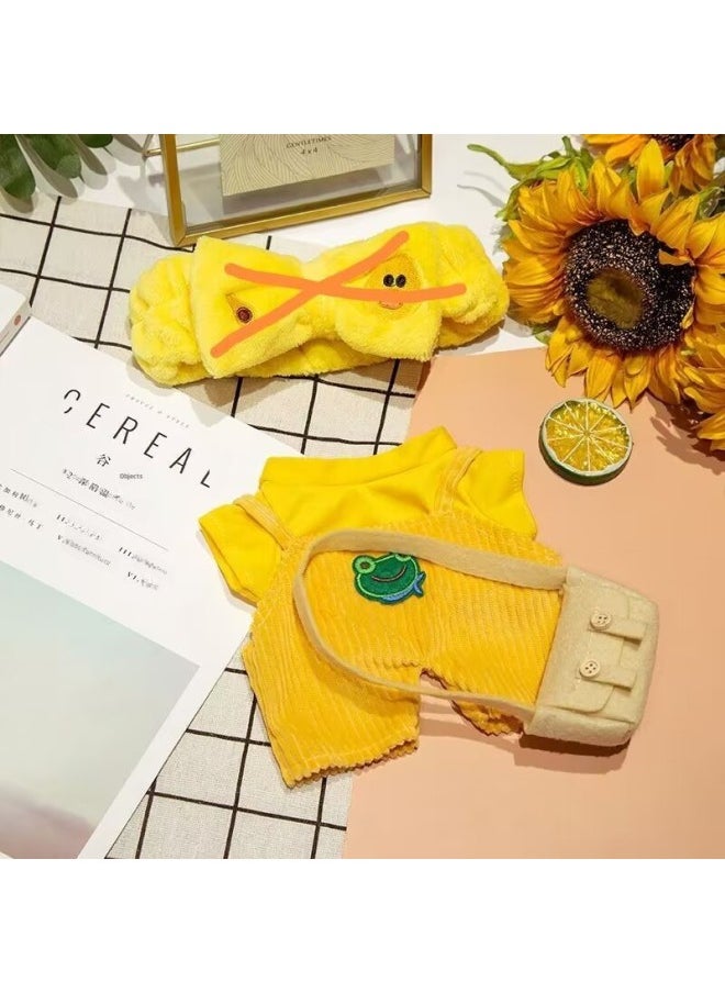 Cyber Celebrant Hyaluronic Acid Duck Clothes Accessories Plush Toy Lamb Bear Suit Accessories Doll Sweater Skirt Bag-Color:Rice Brown Striped Sweater-Height:Suitable For 30cm Hyaluronic Acid Duck