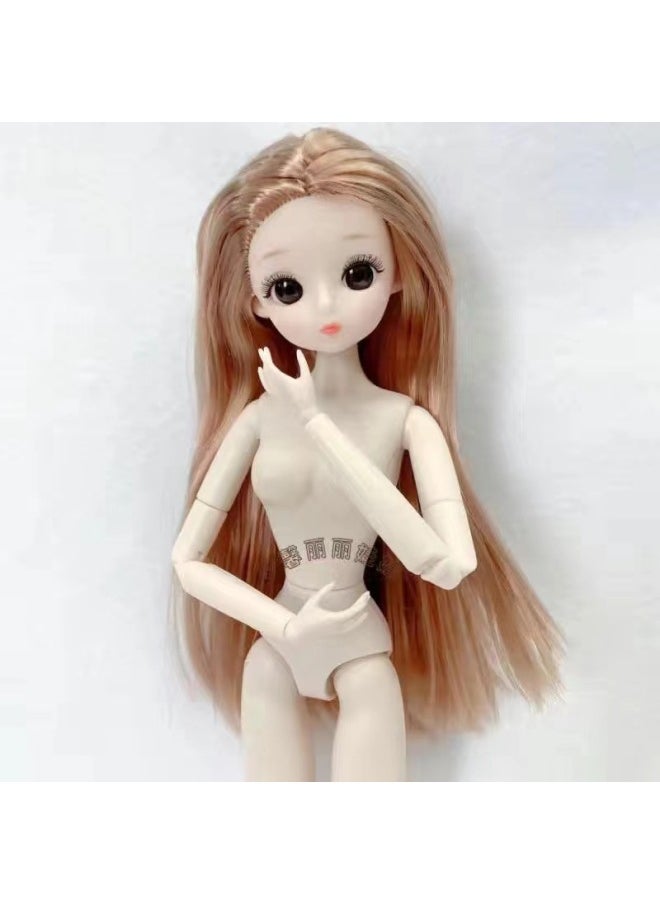 30cm Dreams Lili Lele Barba Doll Naked Baby Body 26 Joint Toy Princess Single Doll-Color:2-Height:Doll Head + Body