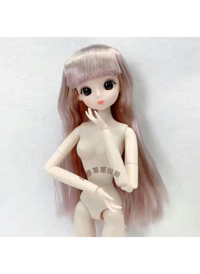 30cm Dreams Lili Lele Barba Doll Naked Baby Body 26 Joint Toy Princess Single Doll-Color:2-Height:Doll Head + Body