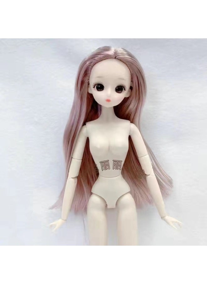 30cm Dreams Lili Lele Barba Doll Naked Baby Body 26 Joint Toy Princess Single Doll-Color:2-Height:Doll Head + Body