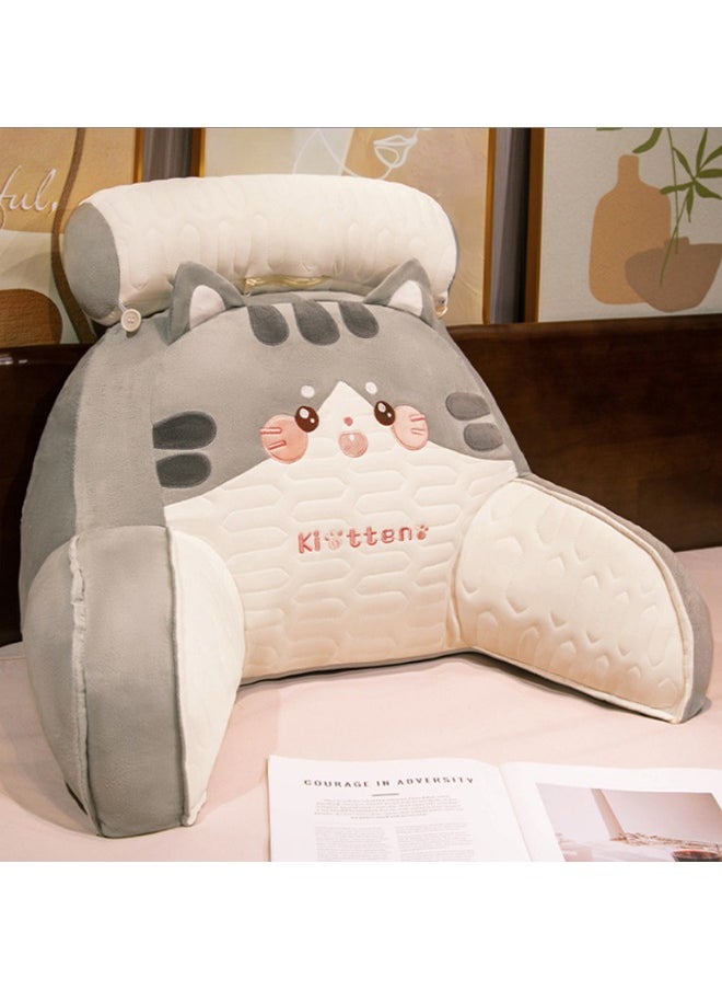 Bedhead Backrest Pillow Sofa Cushion Dormitory Reading Pillow Pregnant Woman Waist Protection Cartoon Pattern Chair Cushion 70×50cm