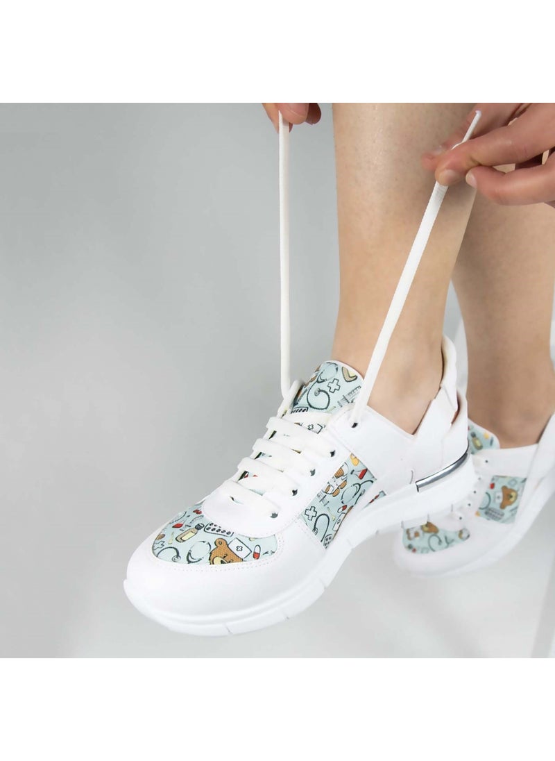 Teddy Bear Patterned, Laced Orthopedic Sandals