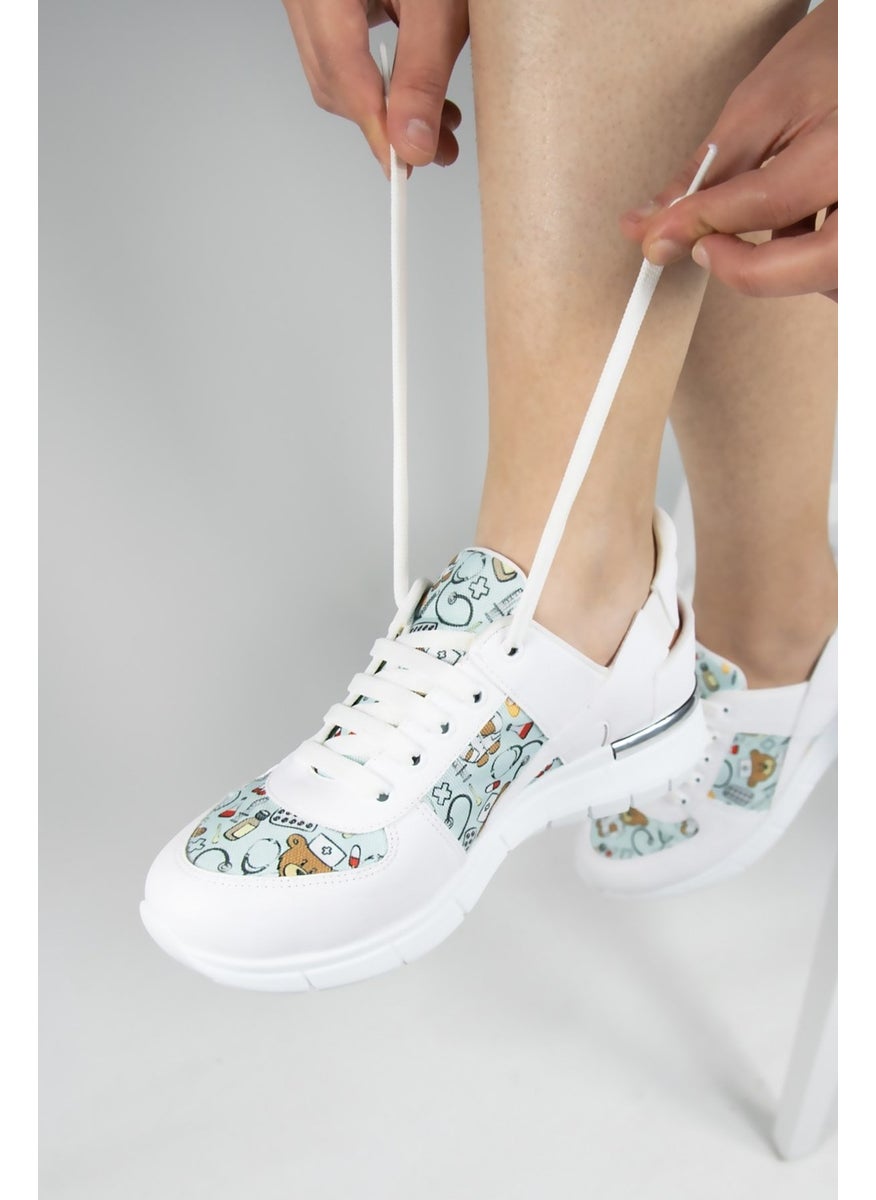 Teddy Bear Patterned, Laced Orthopedic Sandals