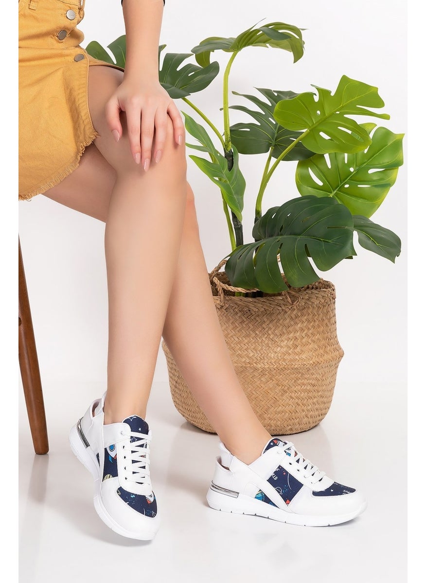 Planet Patterned Laced Orthopedic Sports Sandals