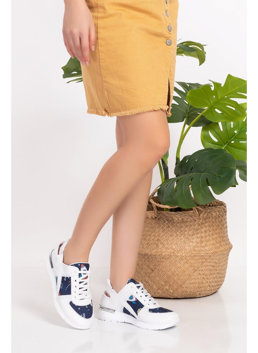 Planet Patterned Laced Orthopedic Sports Sandals