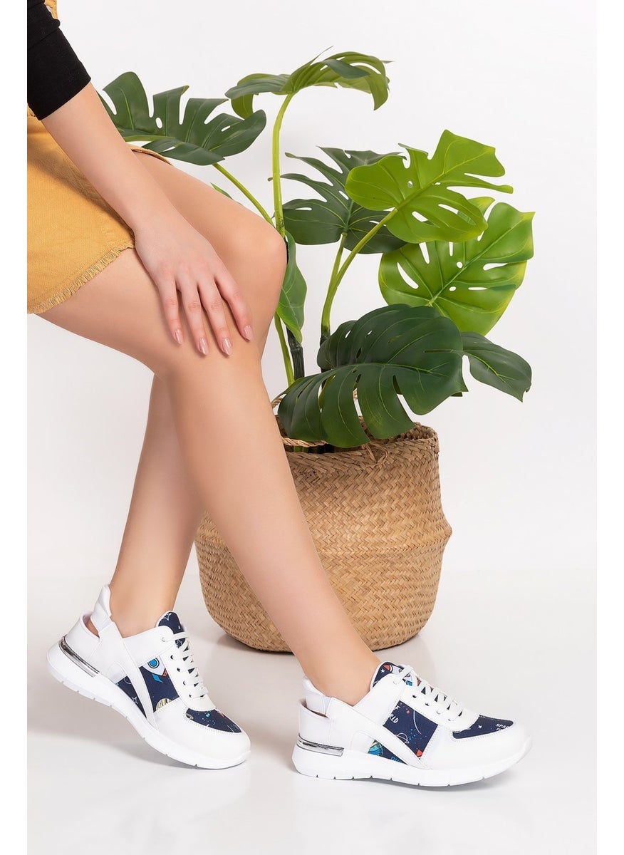Planet Patterned Laced Orthopedic Sports Sandals