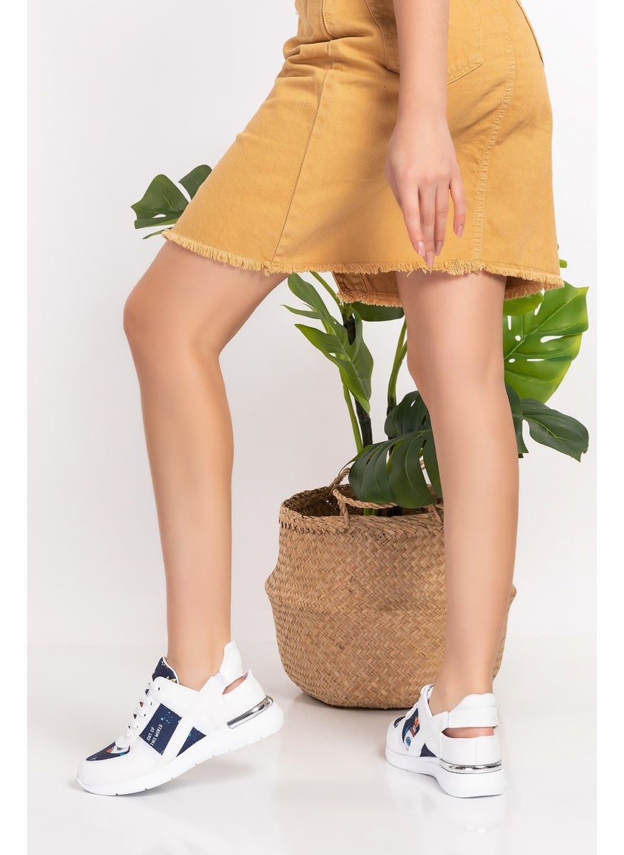 Planet Patterned Laced Orthopedic Sports Sandals