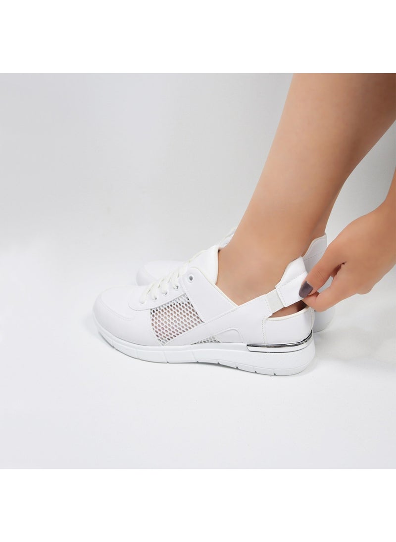 White Mesh Orthopedic Sports Sandals