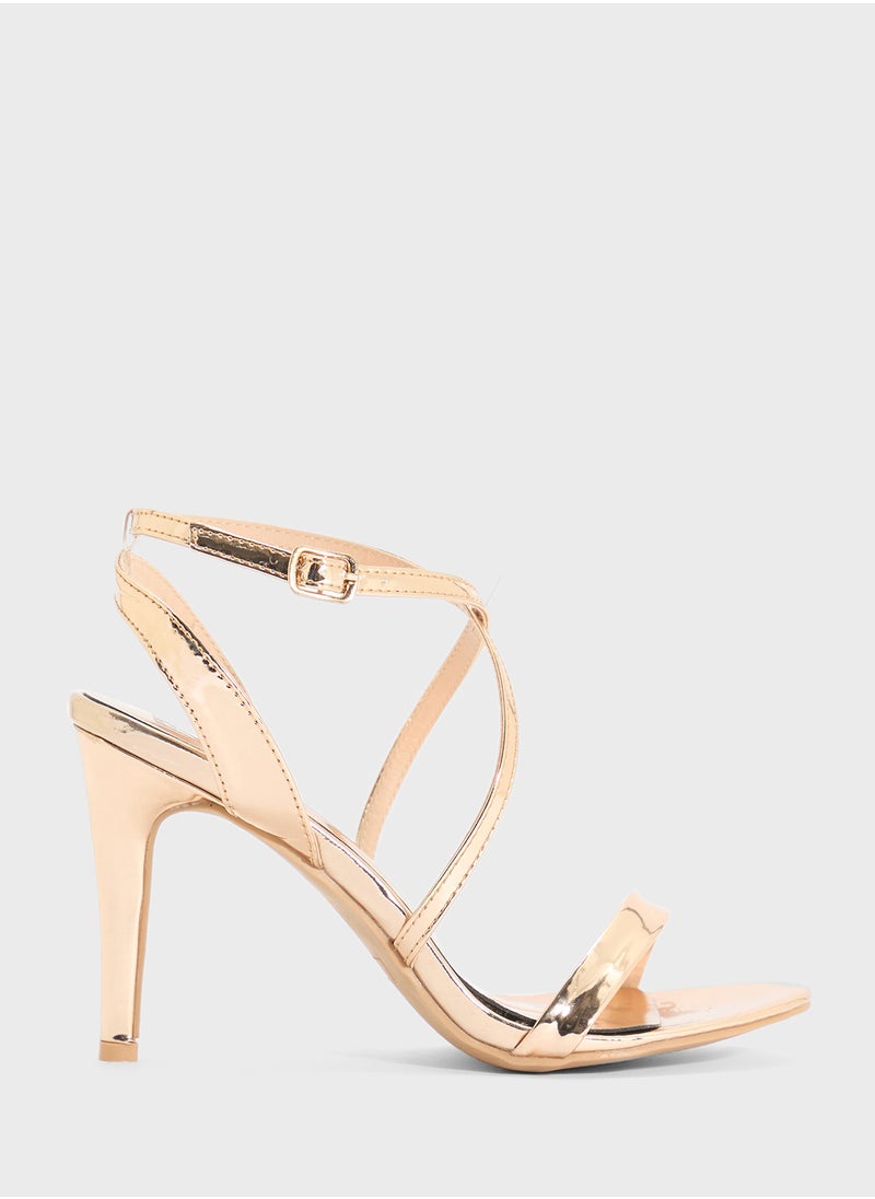 Metallic Multi-Strap Sandal