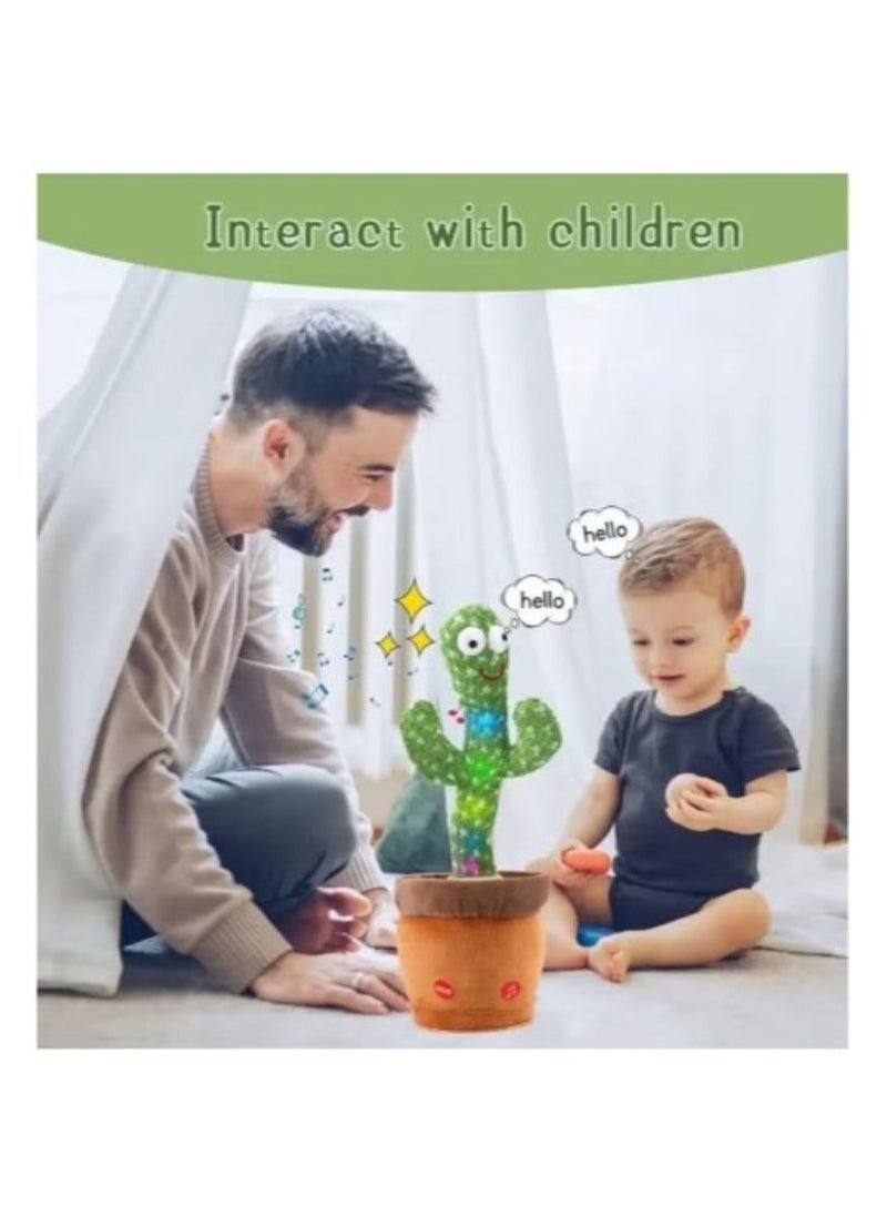 Intelligent Talking Tom Cat with Recording, Music, Story & Touch Functionality, Wonderful Voice with Stories & Songs Electronic Dancing Cactus Toys, Talking, Wriggle & Singing, Recording & Repeat What You Say & Interactive Toys,Best Gift for Your Baby or Kids