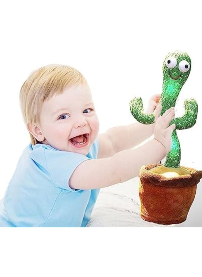 Intelligent Talking Tom Cat with Recording, Music, Story & Touch Functionality, Wonderful Voice with Stories & Songs Electronic Dancing Cactus Toys, Talking, Wriggle & Singing, Recording & Repeat What You Say & Interactive Toys,Best Gift for Your Baby or Kids