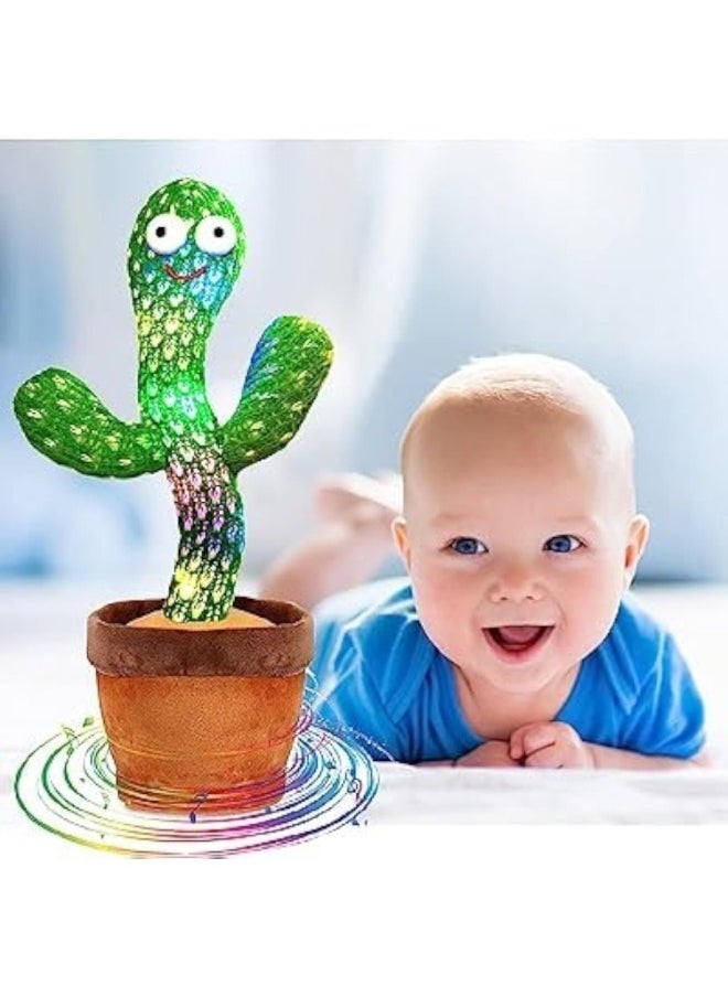 Intelligent Talking Tom Cat with Recording, Music, Story & Touch Functionality, Wonderful Voice with Stories & Songs Electronic Dancing Cactus Toys, Talking, Wriggle & Singing, Recording & Repeat What You Say & Interactive Toys,Best Gift for Your Baby or Kids