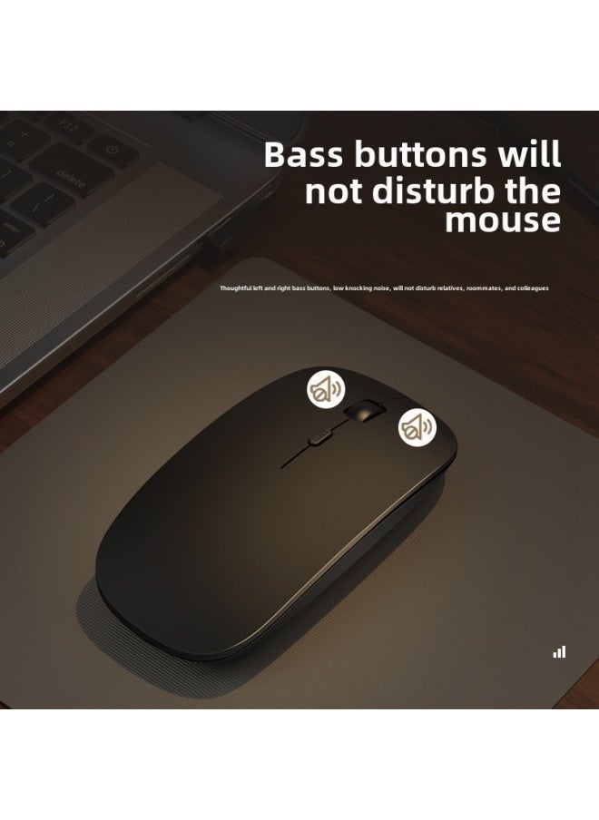 Wireless Mouse Bluetooth Dual Mode Charging Silent Office Game Luminous Computer Notebook Accessories Wholesale-Specifications:2.4G Wireless + Bluetooth Black