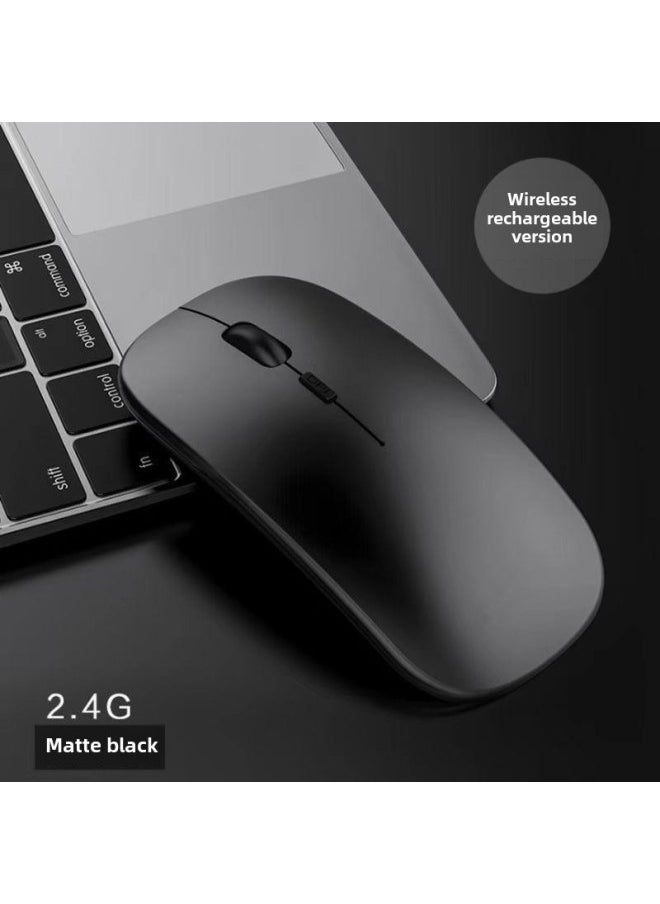 Wireless Mouse Bluetooth Dual Mode Charging Silent Office Game Luminous Computer Notebook Accessories Wholesale-Specifications:2.4G Wireless + Bluetooth Black