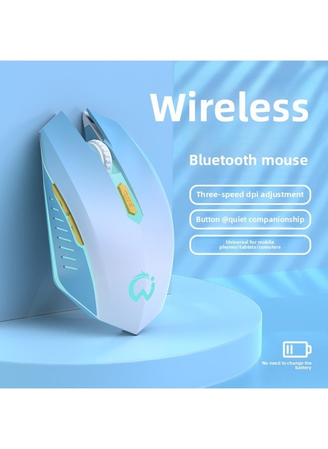 Wireless Mouse Silent Computer Office Game E-Sports Luminous Rechargeable Notebook Bluetooth For Boys And Girls-Specification:✅ Elegant Black-frosted Version (2.4g Dual Battery-button Mute)-official Standard