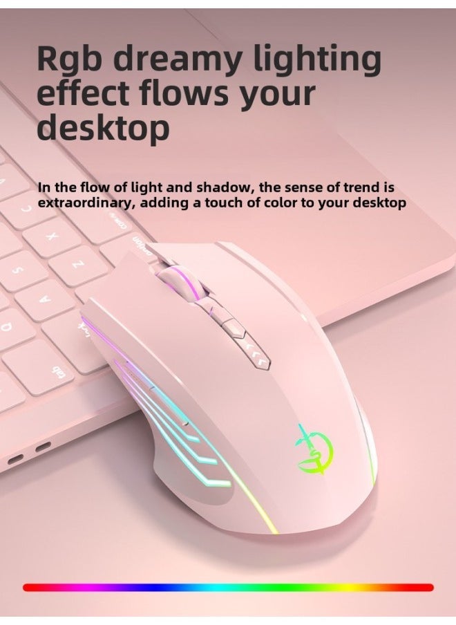 Bluetooth Wireless Mouse Mute Rechargeable For Boys And Girls Apple Lenovo HP Notebook-Specifications: Classic White - Official Standard