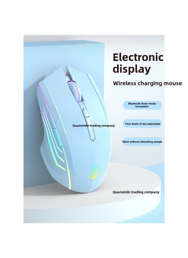 Bluetooth Wireless Mouse Mute Rechargeable For Boys And Girls Apple Lenovo HP Notebook-Specifications: Classic White - Official Standard