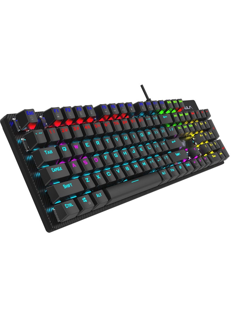 AULA S2022 Mechanical Gaming Keyboard Blue Switch,Full Size USB Wired Computer Keyboards