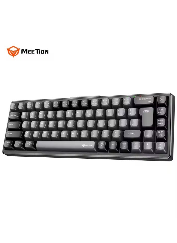 MEETION MK12 Wireless RGB Mechanical Gaming Keyboard 68-key Hot-swappable 2.4G/BT5.0/Wired Tri-mode Connection Mini Mechanical Gaming Keyboard