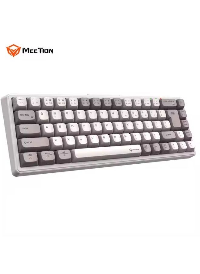 MEETION MK12 Wireless RGB Mechanical Gaming Keyboard 68-key Hot-swap 2.4G/BT5.0/Wired Tri-mode Connection Mini Mechanical Gaming Keyboard