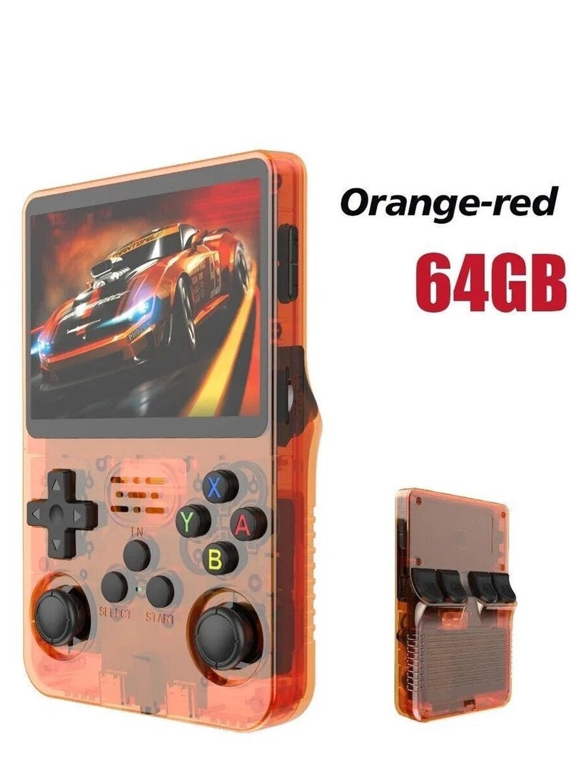 R36S Linux Handheld Retro Game Console with 64GB+16GB TF Card, 3.5 inch IPS Screen