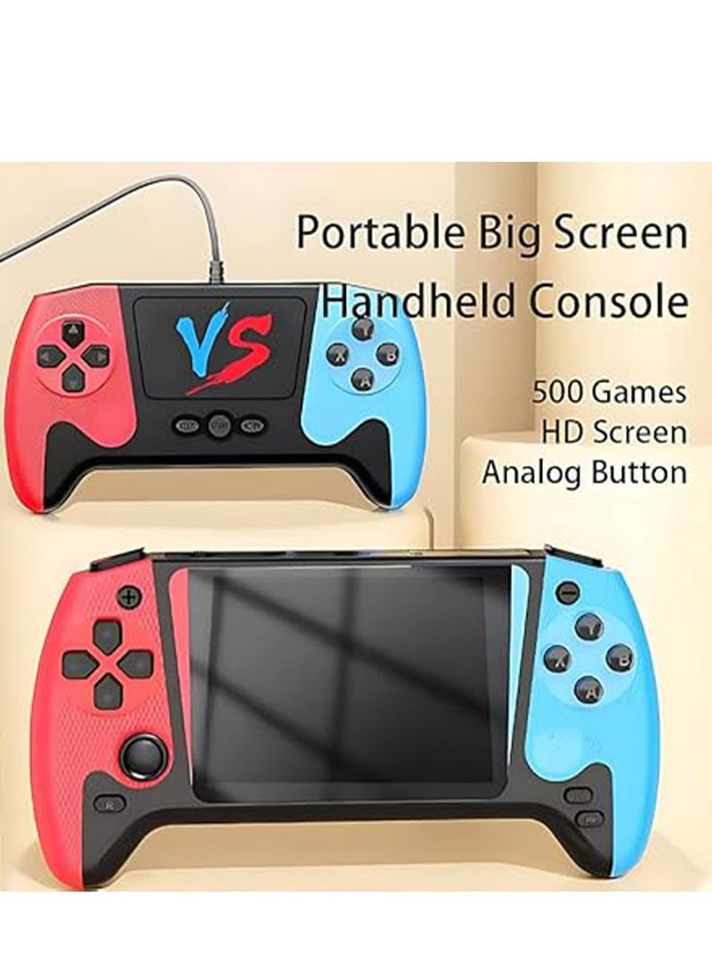 3.5 Inch LCD Retro Game Console – Built-in 500 Classic Games, Portable Handheld Gaming System with TV Output, 1200mAh Rechargeable Battery, Dual Player Mode – Nostalgic Video Game Console for Kids & Adults