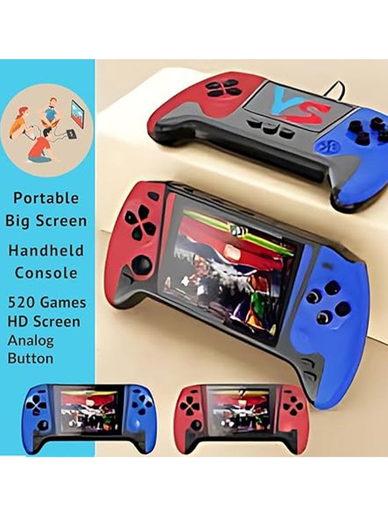 3.5 Inch LCD Retro Game Console – Built-in 500 Classic Games, Portable Handheld Gaming System with TV Output, 1200mAh Rechargeable Battery, Dual Player Mode – Nostalgic Video Game Console for Kids & Adults