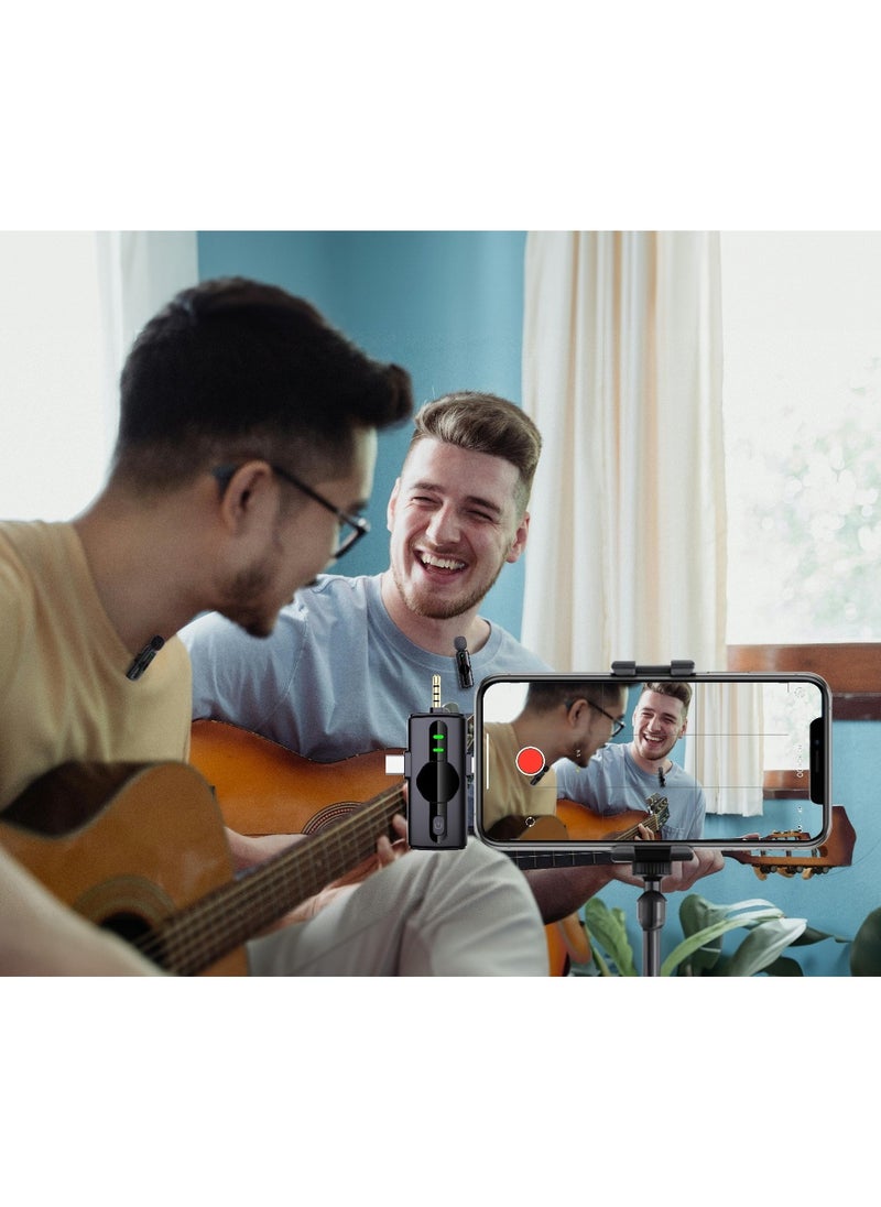 Dual Microphone GM-80X With 3-Level Noise Cancellation and LED Display / Real-Time Monitoring / 360° Omnidirectional / Plug & Play / HD Sound Quality - Black