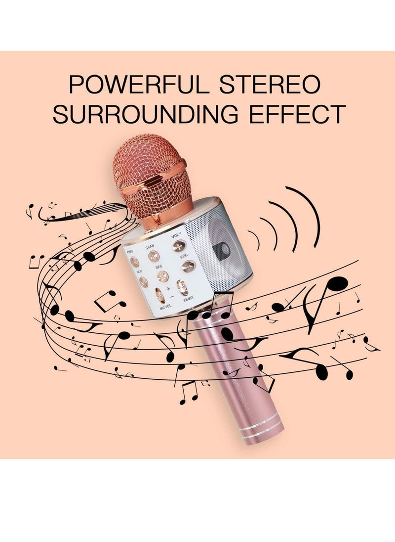 Wireless Bluetooth Karaoke Microphone for Kids Girls Gifts for 5-10 Year Old Boys, Girls