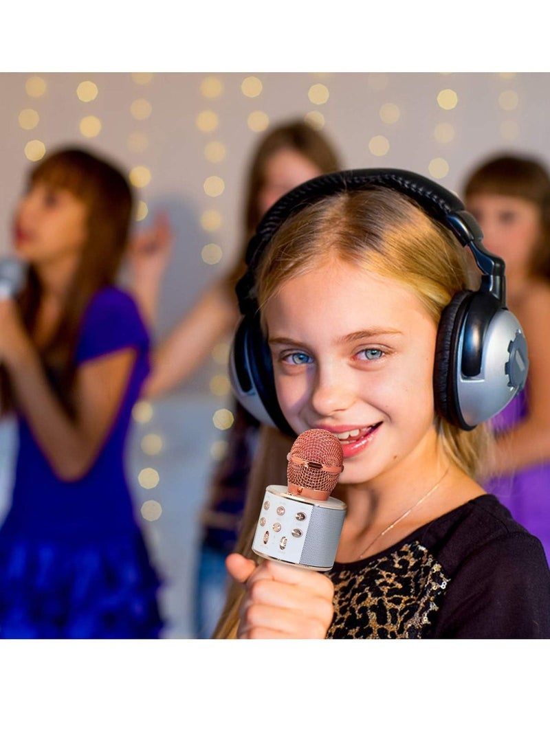 Wireless Bluetooth Karaoke Microphone for Kids Girls Gifts for 5-10 Year Old Boys, Girls