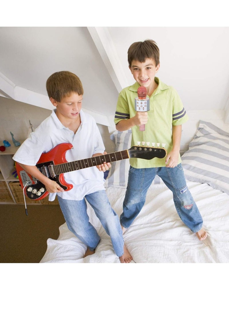 Wireless Bluetooth Karaoke Microphone for Kids Girls Gifts for 5-10 Year Old Boys, Girls