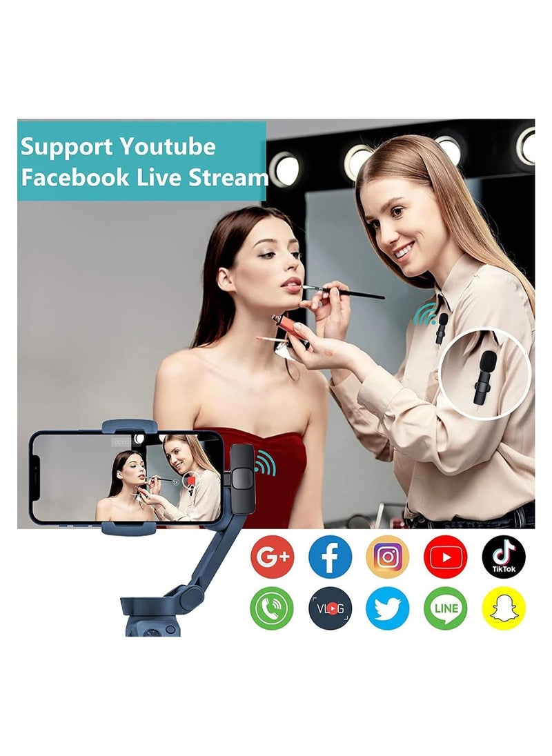 Wireless Lavalier Microphone for iPhone iPad Mini Mic for YouTube Facebook Live Stream TikTok Vlog Zoom Video Recording - Noise Reduction/No APP u0026 Bluetooth Needed (Lightning)