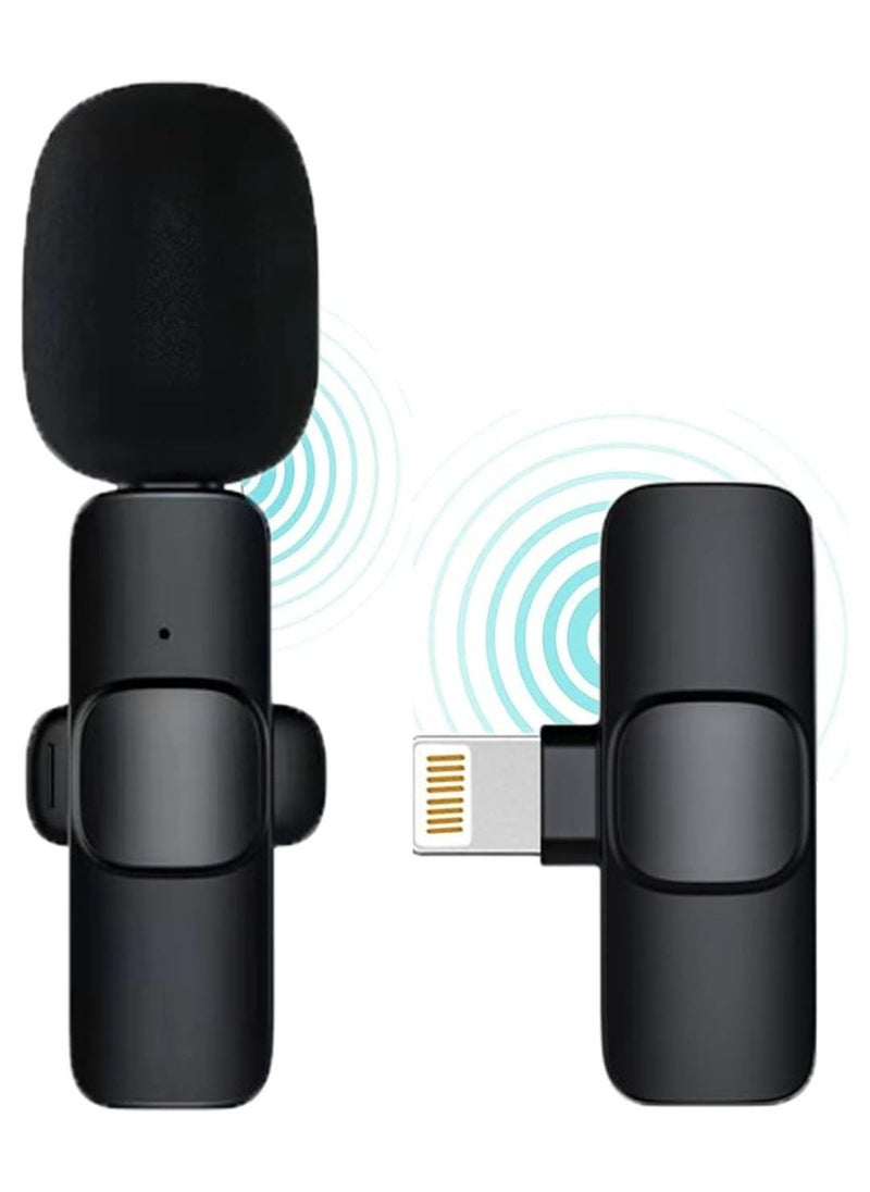 Wireless Lavalier Microphone for iPhone iPad Mini Mic for YouTube Facebook Live Stream TikTok Vlog Zoom Video Recording - Noise Reduction/No APP u0026 Bluetooth Needed (Lightning)