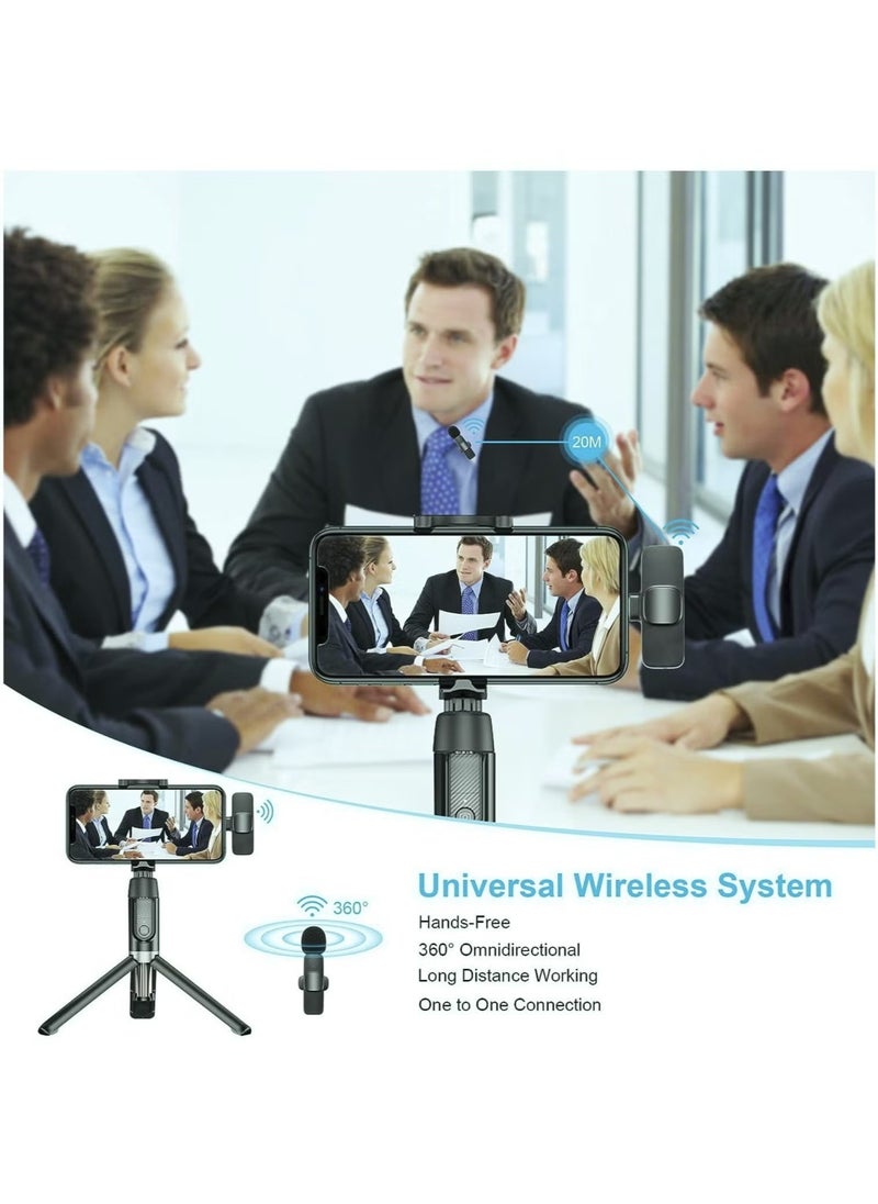 Wireless Lavalier Microphone for iPhone, iPad Black
