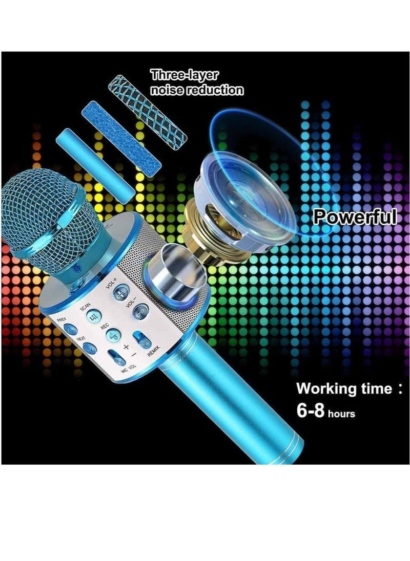 Bluetooth Microphone for kids Birthday Gift Toys for Age 3 4 5 6 7 8 9 10 Girls Boys Wireless Karaoke Mircrophone Little Kid Gifts Toy for Toddler Children