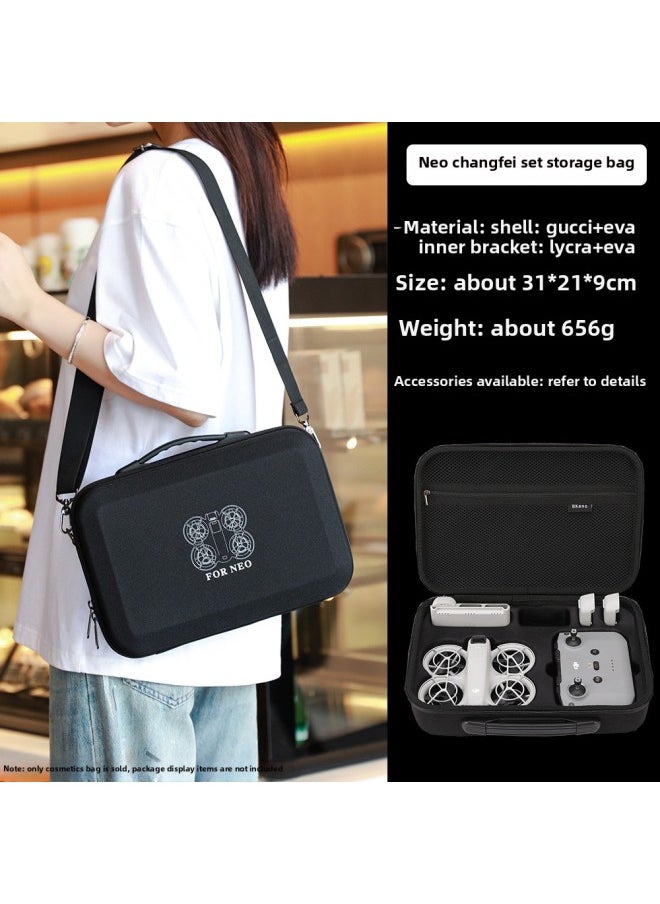 Bkano Is Suitable For DJI Neo Cosmetics Bag For DJI Neo Bag Changfei Suit Bag Cosmetics Bag Storage Box Box-Color:Neo Changfei Version Black Shoulder Storage Box-Size:About 31*21*9cm