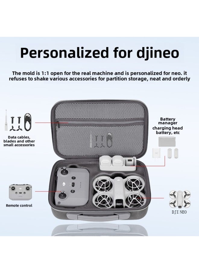 Suitable For DJI Neo Storage Bag For DJI NEO4k Handheld UAV Flying Storage Box Backpack Single Storage Bag-Color:Black