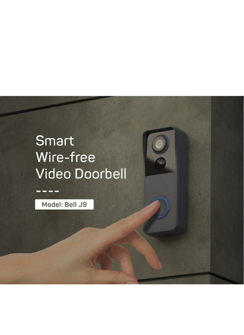 Smart Wireless Doorbell with Real-Time Video, Two-Way Audio, Motion Alerts & Easy App Control – Weatherproof & WiFi Enabled